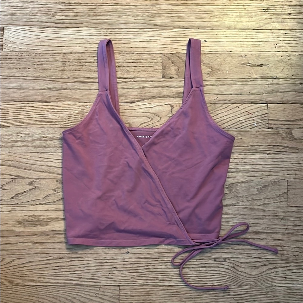 American Eagle Outfitters Mauve Wrap Tank Top